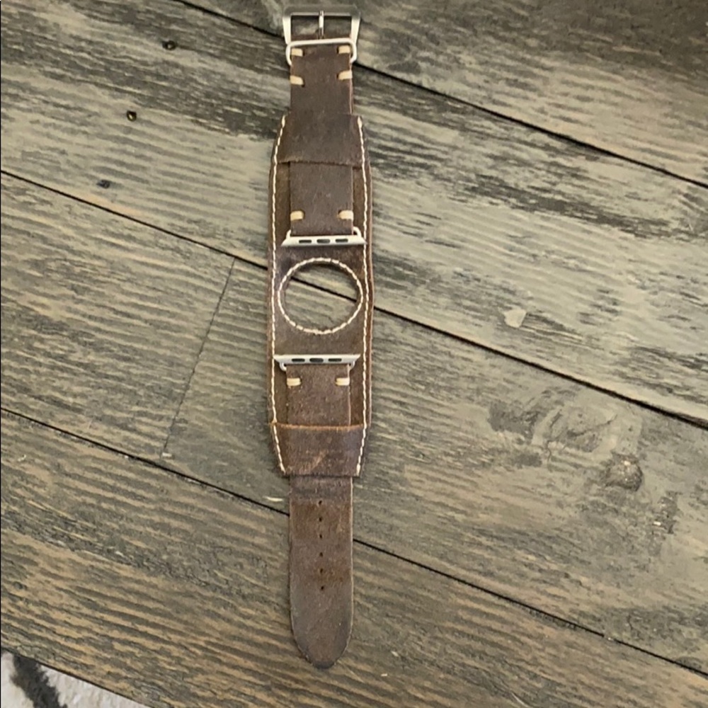 Apple Watch suede grey band